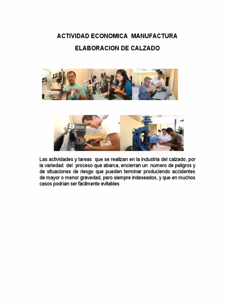 ¿Cuál es la función de cada empleado en una fábrica de calzado?