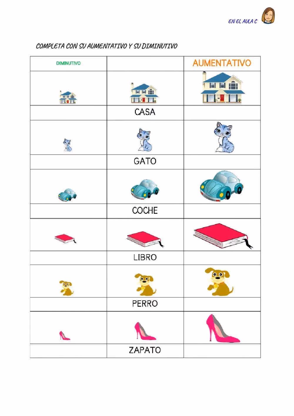 ¿Cuáles son los diferentes aumentativos en español?