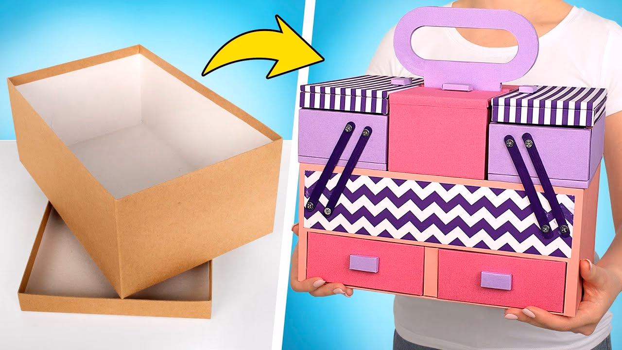 ¿Cómo hacer manualidades con cajas de zapatos decoradas?