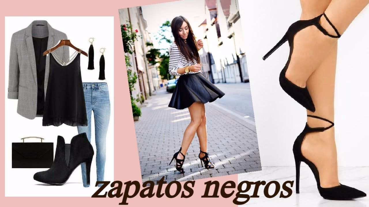 ¿Cómo combinar los zapatos negros?