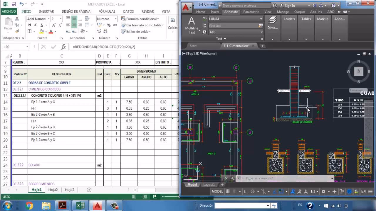 ¿Qué es una zapata corrida de cimentación?