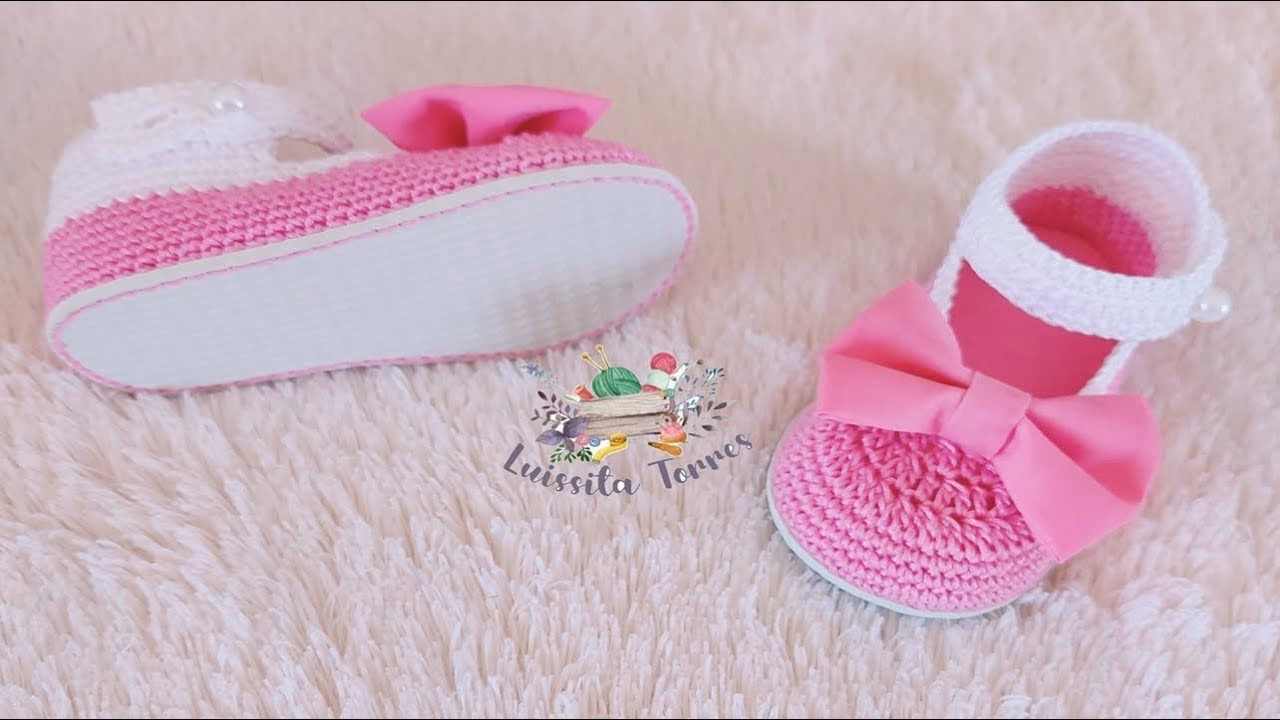 ¿Cómo se teje un zapato en filas?