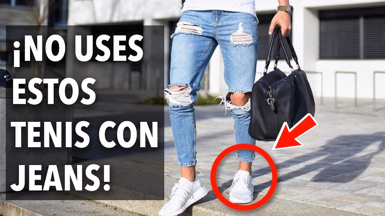 ¿Cómo combinar zapatos de deporte con jeans?