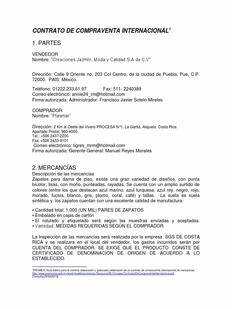 ¿Qué es un contrato de compraventa internacional?