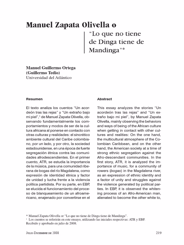 ¿Cuáles son los libros de Manuel Zapata Olivella?