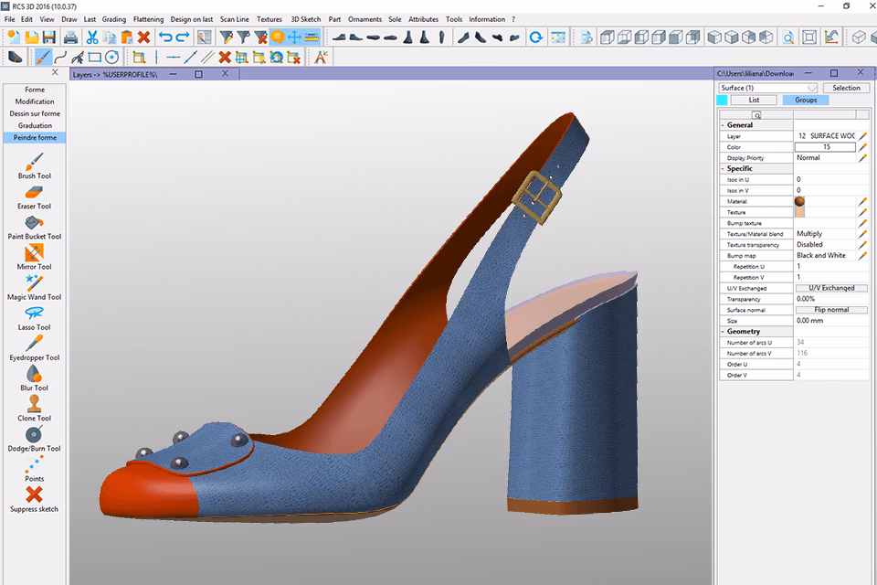 ¿Qué herramientas ofrece shoemaster para el diseño de calzado?
