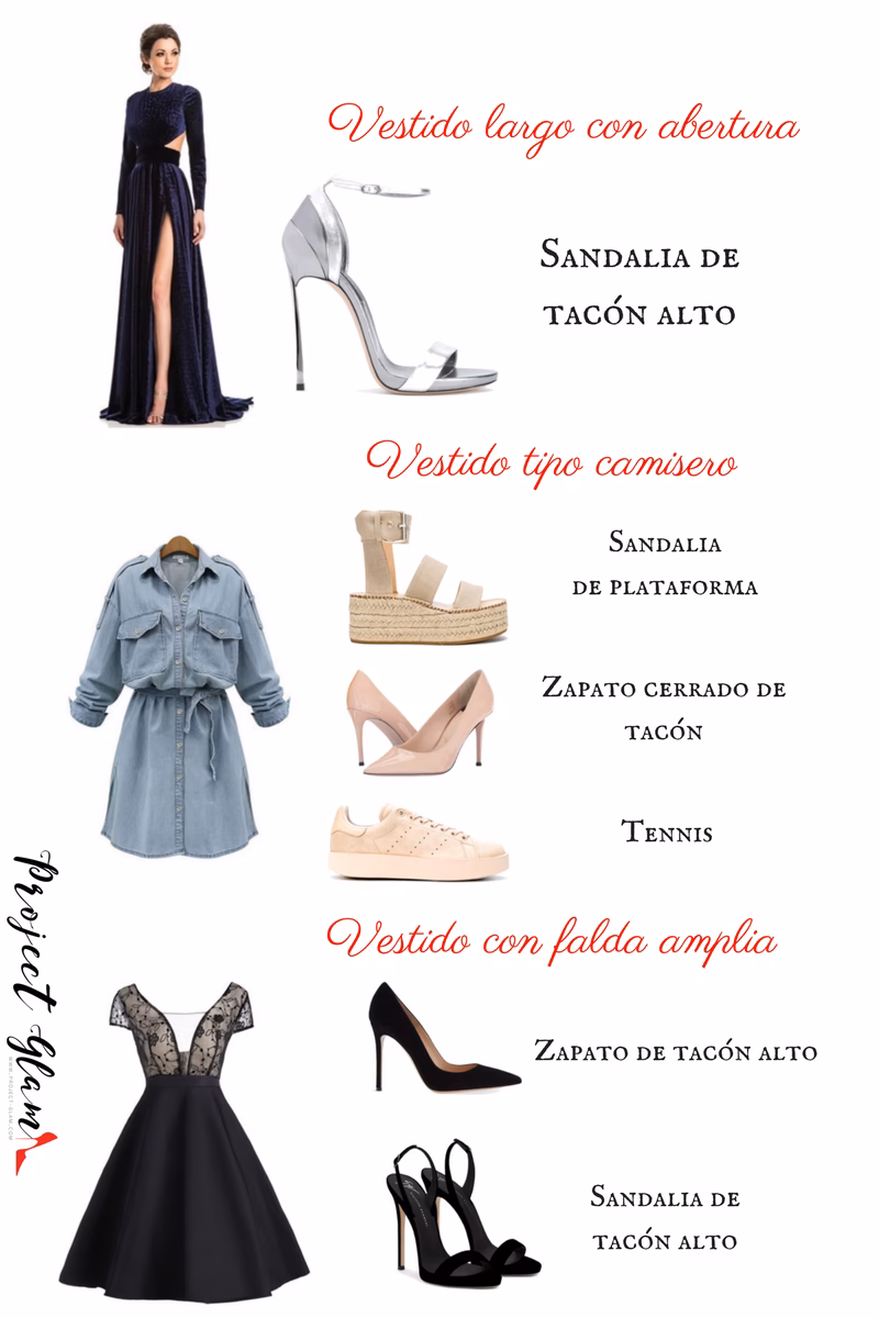 ¿Cómo elegir los zapatos para un vestido?