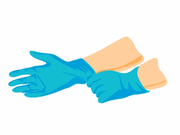 ¿Cómo se pueden rellenar figuras divertidas con guantes desechables?