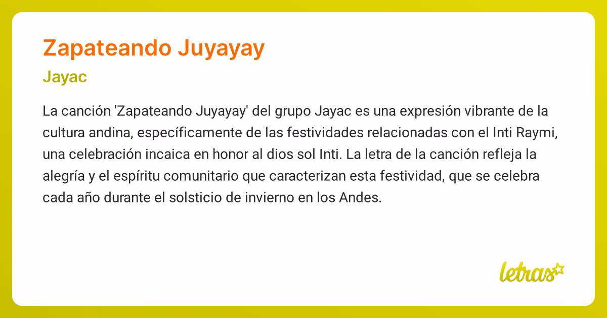 ¿Cuál es el origen de zapateando juyayay?