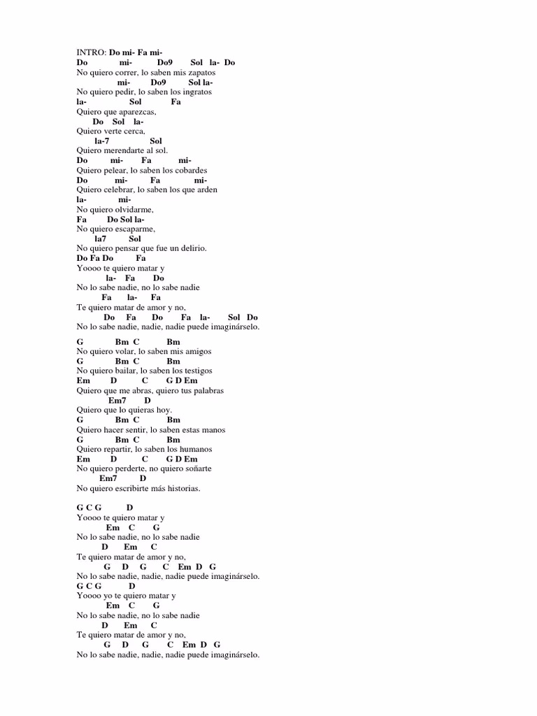 ¿Cuál es la letra de lo saben mis zapatos?