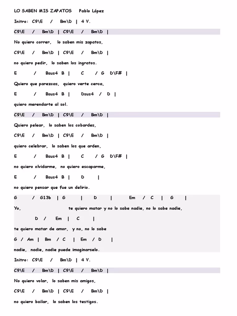 ¿Quién cantará lo saben mis zapatos?