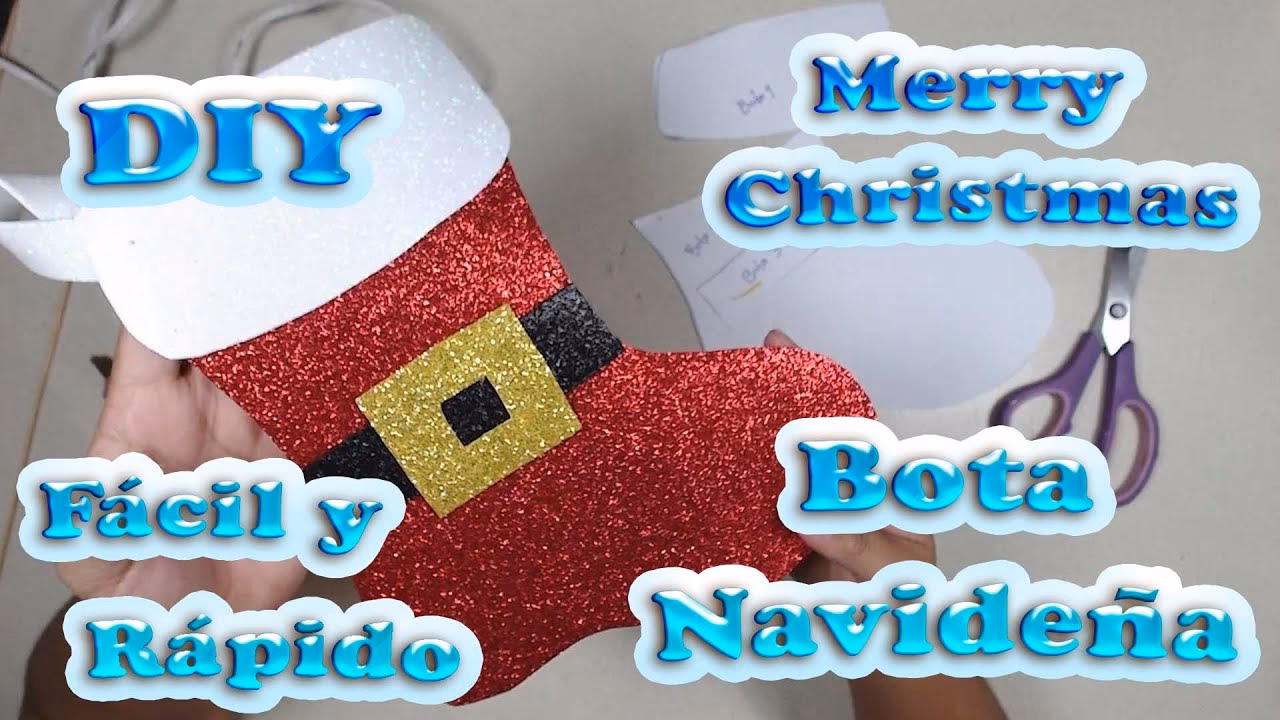 ¿Cómo hacer botas navideñas con moldes?