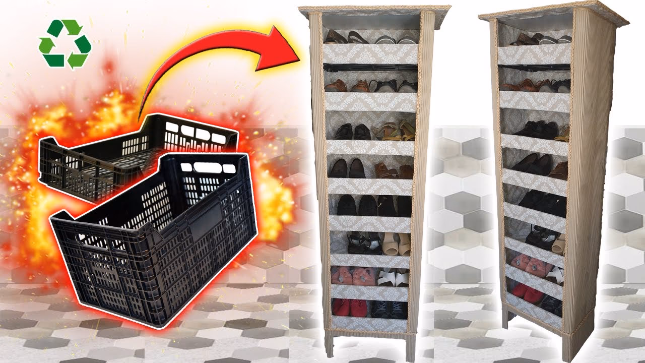¿Cómo hacer un zapatero con cajas de fruta?