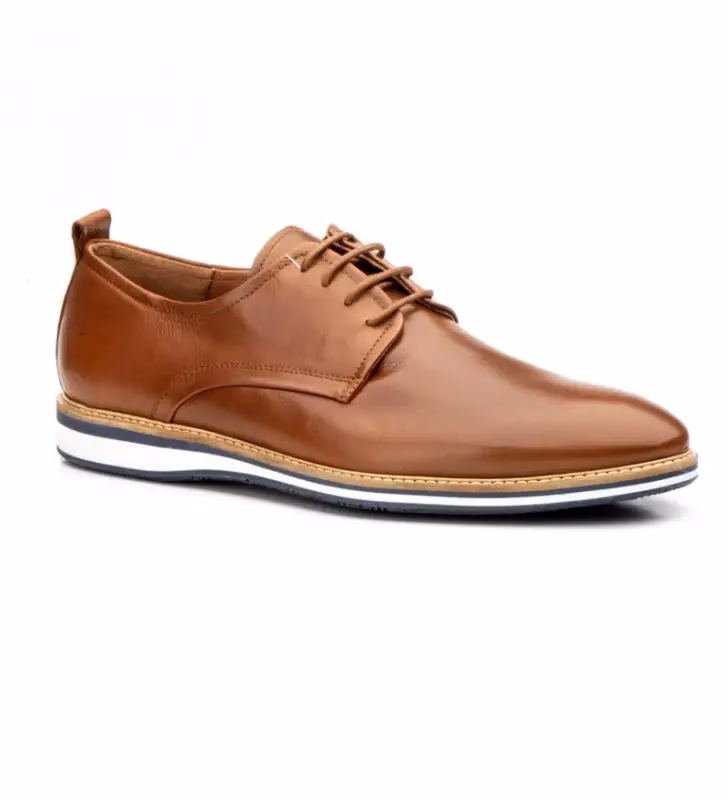 ¿Cuál es la talla del zapato Blucher velcro Hombre marrón?