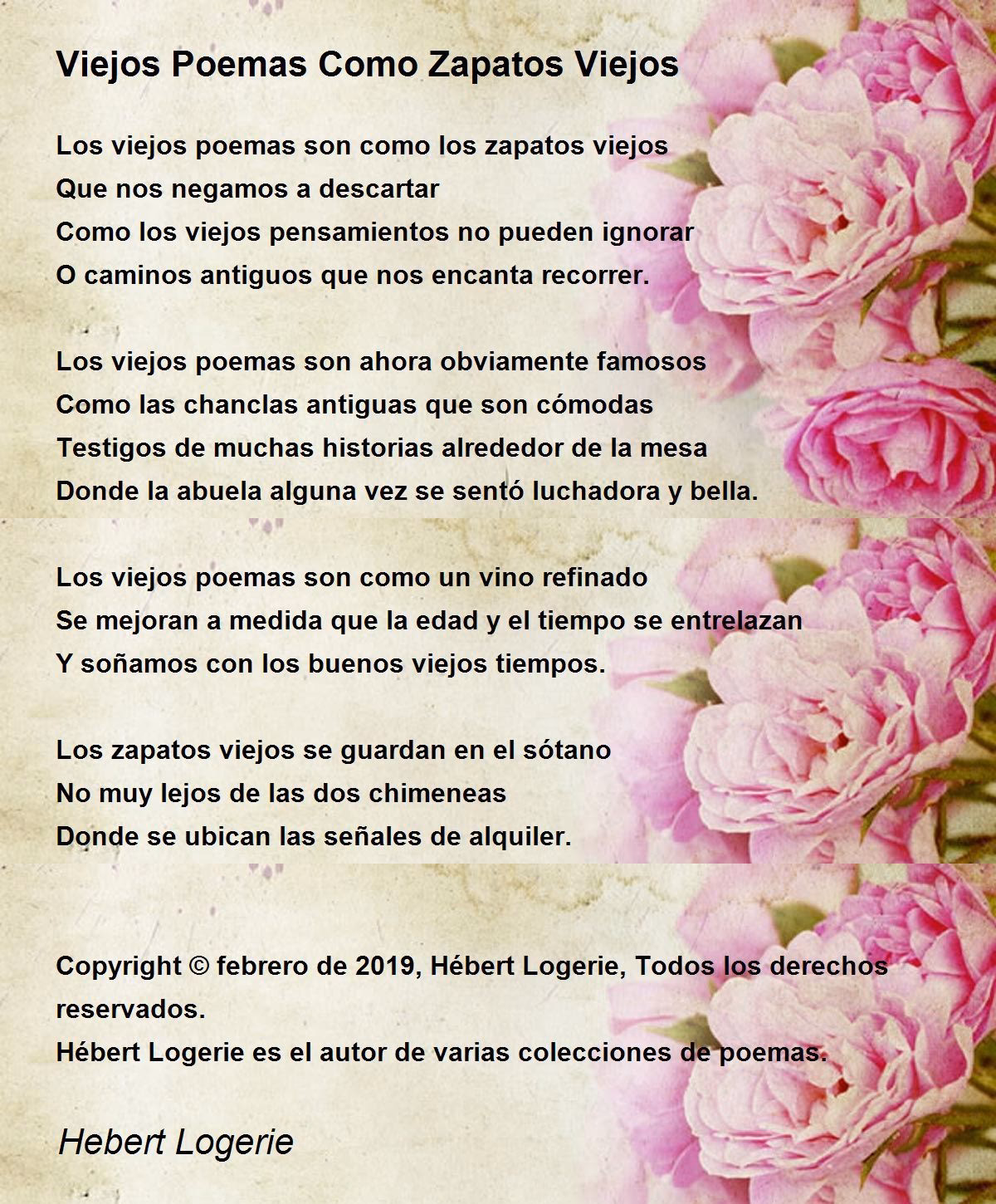 ¿Qué dice el autor sobre el poema cuántas veces nos hemos encariñado con un par de zapatos?