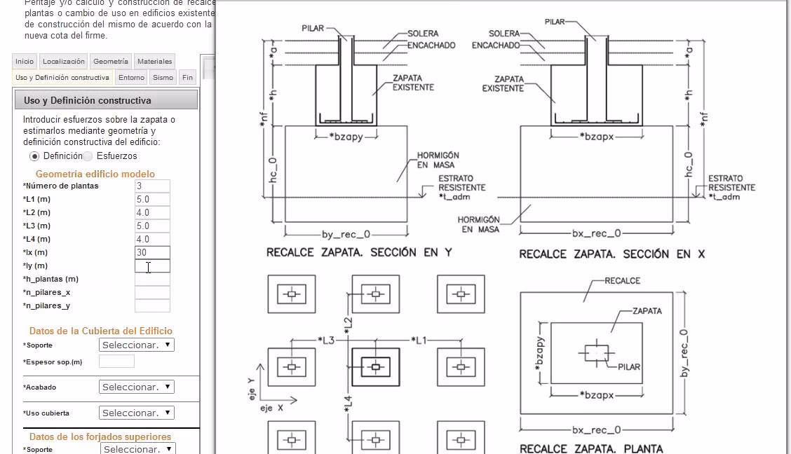 ¿Qué es el recalce de una zapata?