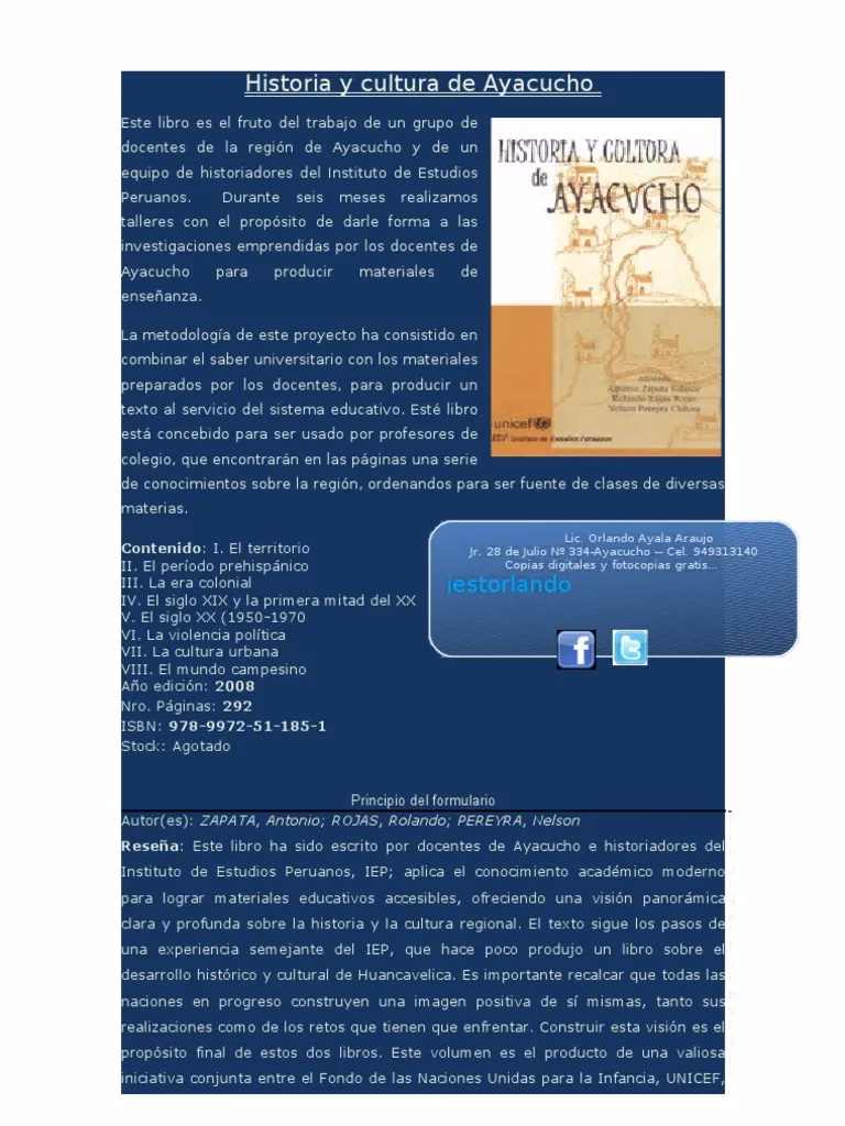 ¿Quién fue el autor de la capitulación de Ayacucho?