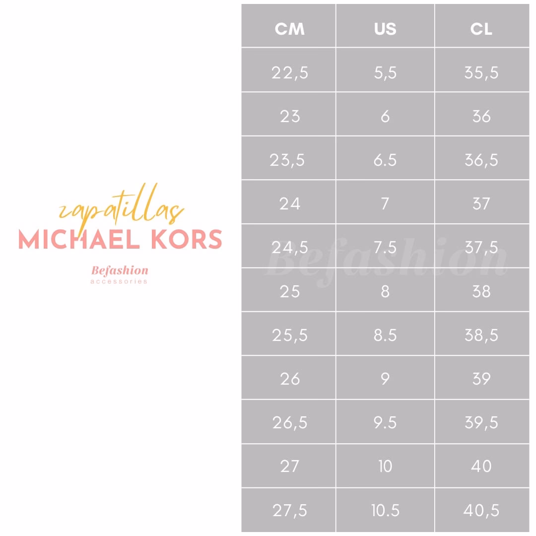 ¿Cuál es la talla de la ropa de Michael Kors?