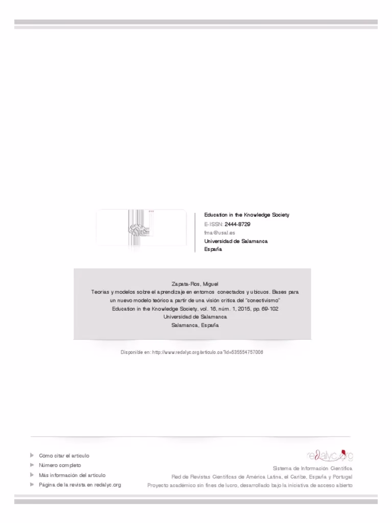 ¿Qué son las teorías y modelos sobre el aprendizaje en entornos conectados y ubicuos?