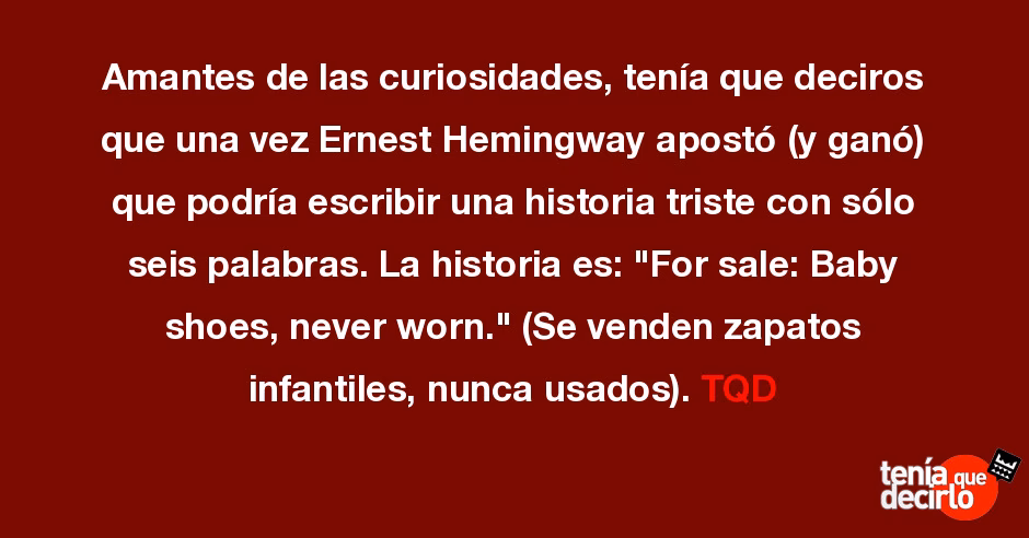 ¿Cuál fue la primera conexión conocida con Hemingway?