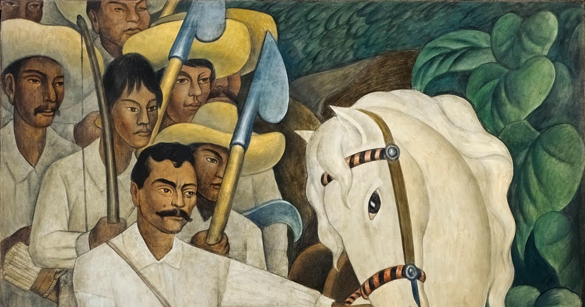 ¿Quién pintó Zapata líder agrario en el Palacio de Cortés?