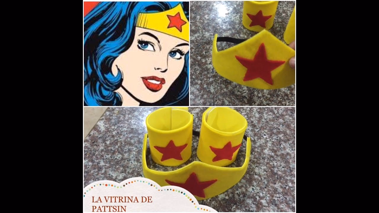 ¿Cómo se pueden imitar los brazaletes de la Mujer Maravilla?