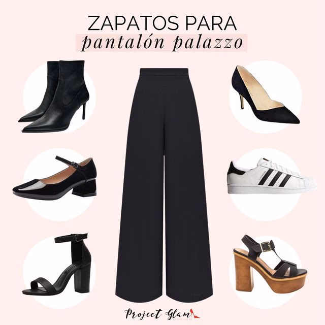¿Qué zapatos se pueden usar con pantalón palazzo?