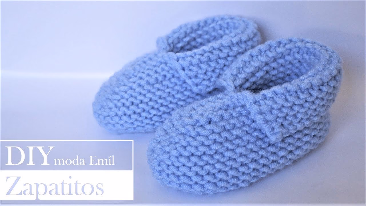 ¿Cómo se hacen los zapatitos de bebé a dos agujas?